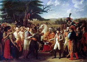 Classicism Prints: Napoleon Bonaparte receiving the keys of Vienna at the Schloss Schönbrunn on the 13th November 1805