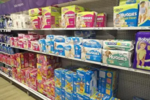 Nappy Prints: Nappies on sale interior of a Woolworths supermarket retail store in sydney new south wales australia