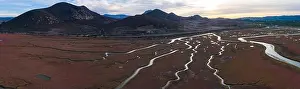 Salt Marsh Prints: Narrow channels meander through a beautiful estuary in Central California