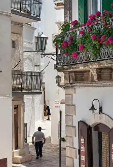 Puglia Prints: In the narrow side streets of Locorotondo, in the Itria Valley, Puglia, Italy