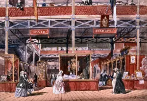 Early 20th Prints: Nash Joseph - the Great Exhibition - Spain and Portugal - October 1851 - London Crystal Palace