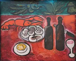 Bottle Prints: Natalia Goncharova, Nature morte au homard, 1909 - The Centre Pompidou in Paris, France