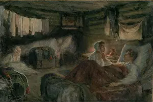 Allegory And Literature Prints: Natasha and the wounded Prince Andrei in Mytishchi