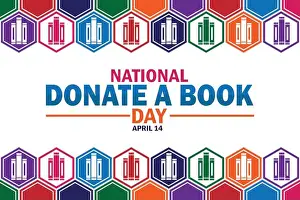 Reuse Prints: National Donate a Book Day wallpaper with typography