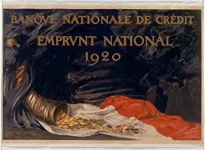 National loan poster promotes state credit mobilisation through bold lithographic design by Leonetto Cappiello