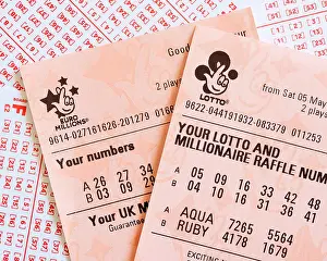 Tickets Prints: National Lottery Ticket, UK