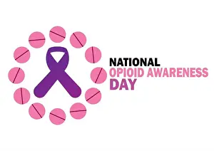 Opioid Prints: National Opioid Awareness Day. Vector illustration. Design for banner, poster or print