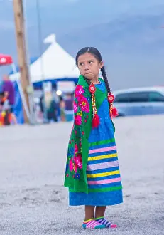 Pow Wow Prints: Native American girl takes part at the 25th Annual Paiute Tribe Pow Wow