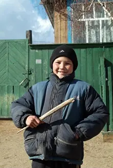 Headwear Prints: A native Buryat in Khuzir on Olkhon Island, the largest island in Lake Baikal