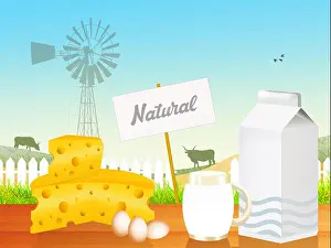 Dairy Product Prints: natural dairy product