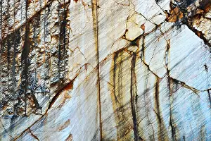 Quarry Prints: detail of natural marble on quarry, texture for your design