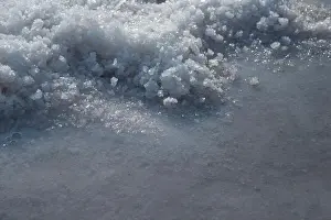 Salt Crystals Prints: Detail of natural salt in the pink sea of Marsala