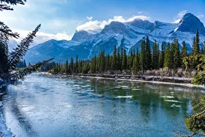 Banff Prints: Natural scenery in early winter season sunny day morning