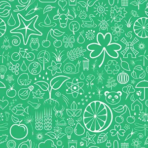 Retro Style Prints: Nature Seamless Wallpaper