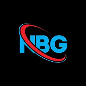 Linked Prints: NBG logo. NBG letter. NBG letter logo design