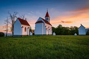 Neo Gothic Prints: Neo-Gothic calvary near Nitrianske Pravno, Slovakia