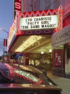 Night Sky Prints: Neon sign and entrance of the renovated Castro Theatre