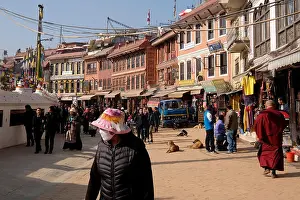 Observe Prints: Nepal, Bouddhanath, local stupa and daily life