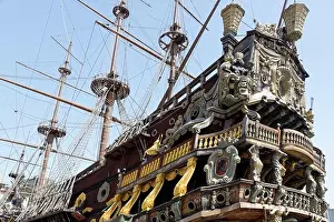 Genoa Prints: Neptune is a ship replica of a 17th-century Spanish galleon