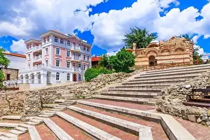 Nessebar (Nesebar), Bulgaria. Ancient Theatre of Nessebar. Black Sea Coast, Burgas