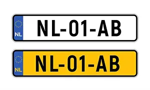 Licence Prints: Netherlands dutch license plate. European Netherlands car auto plate number