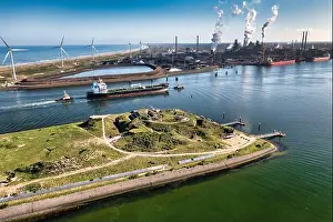 Environmental Damage Prints: The Netherlands, IJmuiden. Forteiland IJmuiden