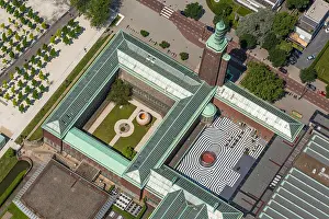 Aerial Shot Prints: Netherlands, Rotterdam, Museum called Boijmans Van Beuningen. Aerial