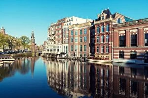Images Dated 4th May 2016: Netherlands traditional houses and Amsterdam canal in Amsterdam, Netherlands