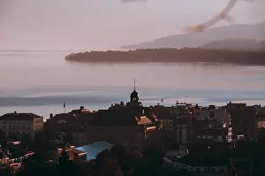 Reflection On Water Prints: Neuchâtel lake, Switzerland