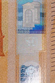 Euros Prints: the new 50 euro, authentic fifty euro European Union close up