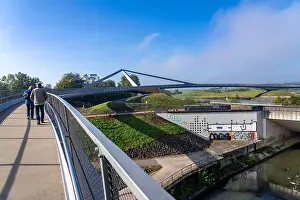 Waterway Prints: New bridge over the Rhine-Herne Canal and the Emscher