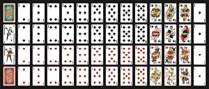 Diamonds Prints: New Charlemagne playing cards, simplified version