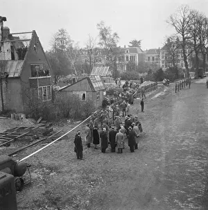 Engineers Prints: New IJsselbrug Deventer 1945 Opening railway bridge over the IJssel in Deventer