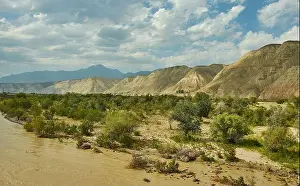 Pamir Prints: New North-South route, canyon river Naryn, Kyrgyzstan
