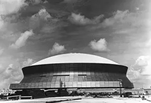 Domed Prints: New Orleans, Louisiana: 1975 The Superdome in New Orleans as it neared completion