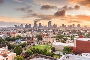Images Dated 23rd August 2017: New Orleans, Louisiana downtown city skyline at twilight