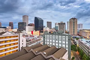 New Orleans, Louisiana, USA downtown business district skyline at dusk