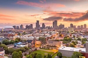 Images Dated 23rd August 2017: New Orleans, Louisiana, USA downtown city skyline at dawn