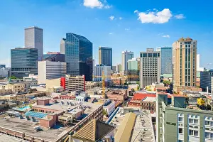 New Orleans, Louisiana, USA downtown rooftop city skyline in the afternoon