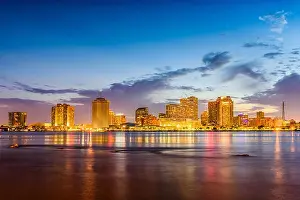 New Orleans, Louisiana, USA skyline on the Mississippi River