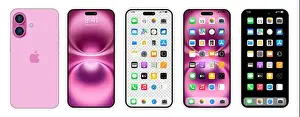 Eps10 Prints: New Pink Iphone 16 SE, plus. Apple inc