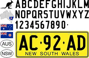Registration Prints: New South Wales car license plate pattern
