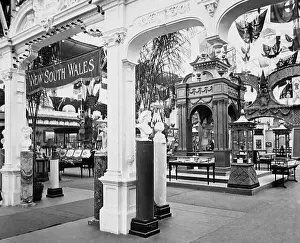 Vintage Travel Prints: New South Wales Court, Franco British White City Exhibition in London in 1908