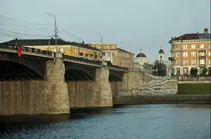 Volga Prints: New Volga bridge over Volga river in Tver. Russia