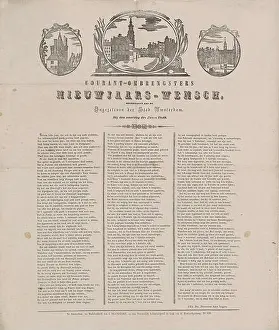 Poem Prints: New Year's wish from the Amsterdam Court delivery for the year 1849; Courant-turns New Year's wishes ()