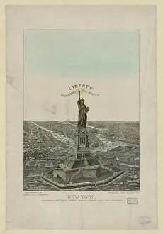 New York. Bartholdi Statue of Liberty, erected on Bedloe's Island, in New York Harbor