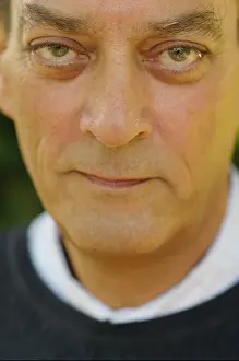 Film Director Prints: New York based author and film director Paul Auster portrait shots taken at October 2008 in Stuttgart Germany