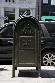 City Street Prints: NEW YORK CITY - AUGUST 07 Aged mail box on August 07