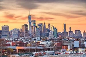 Images Dated 6th December 2017: New York City, USA downtown Manhattan skyline