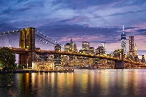Images Dated 10th July 2014: New York City, USA at twilight
